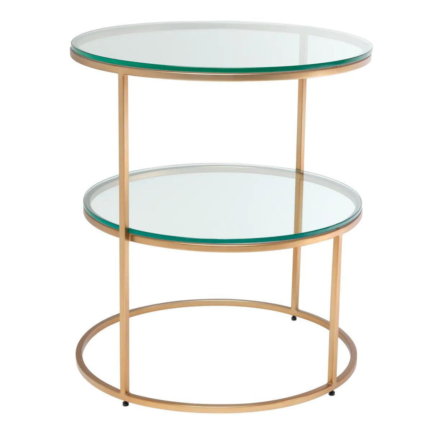 Circles glass side table