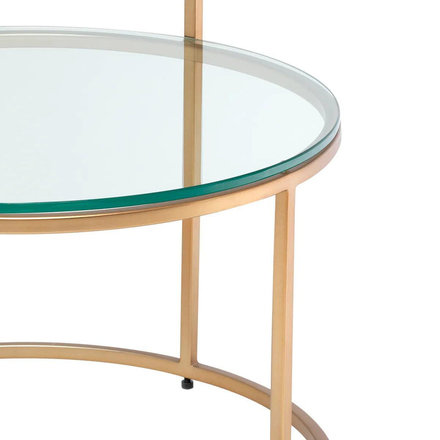 Circles glass side table