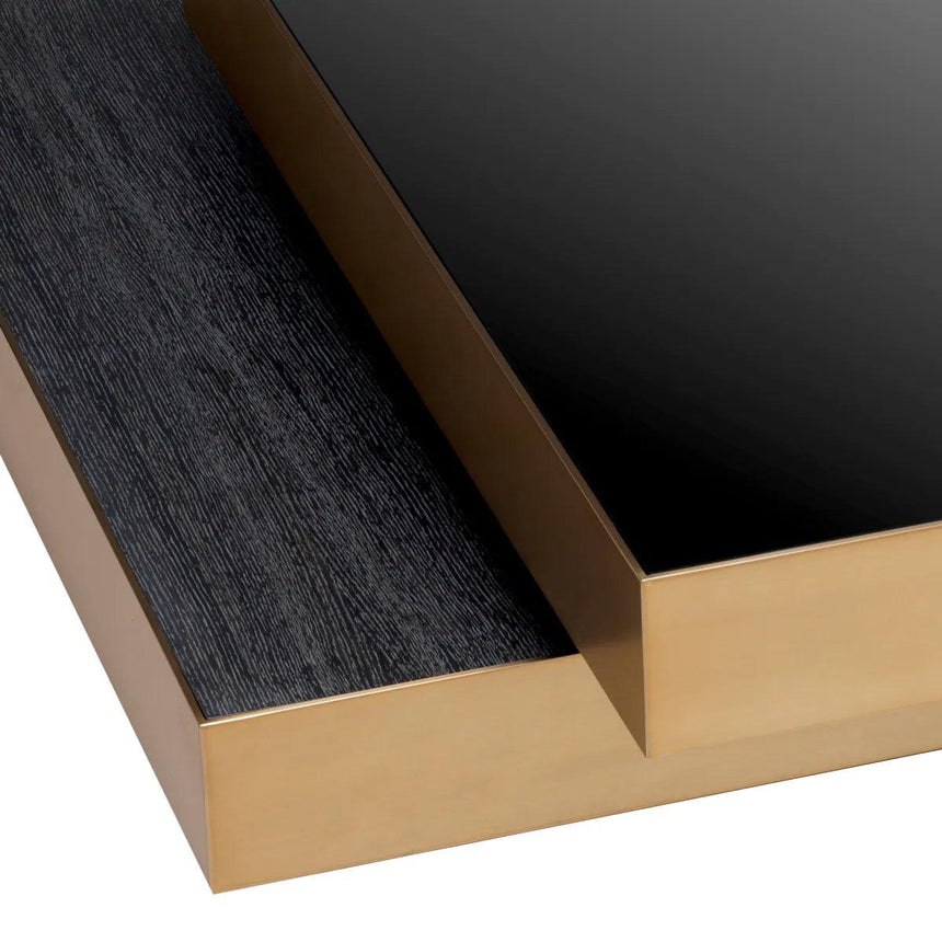 Shelton glass coffee table