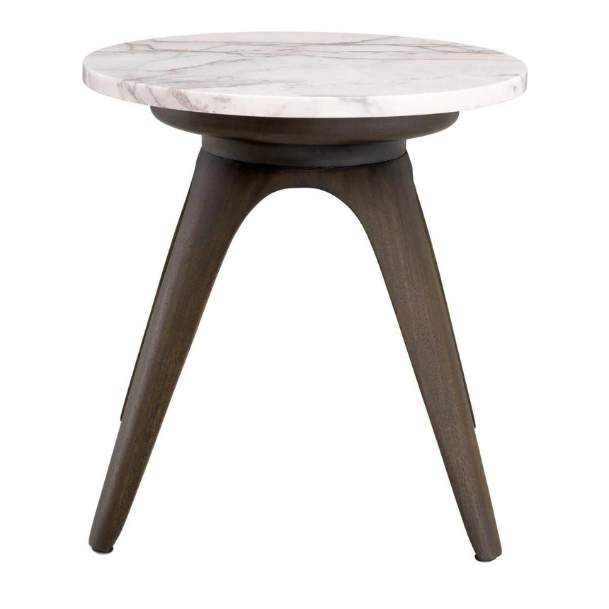 Borre marble side table Ø40