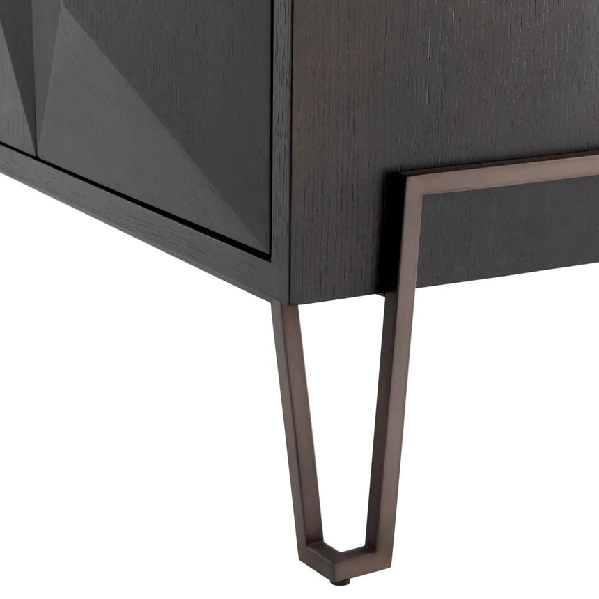 Highland wooden cabinet with bronze legs