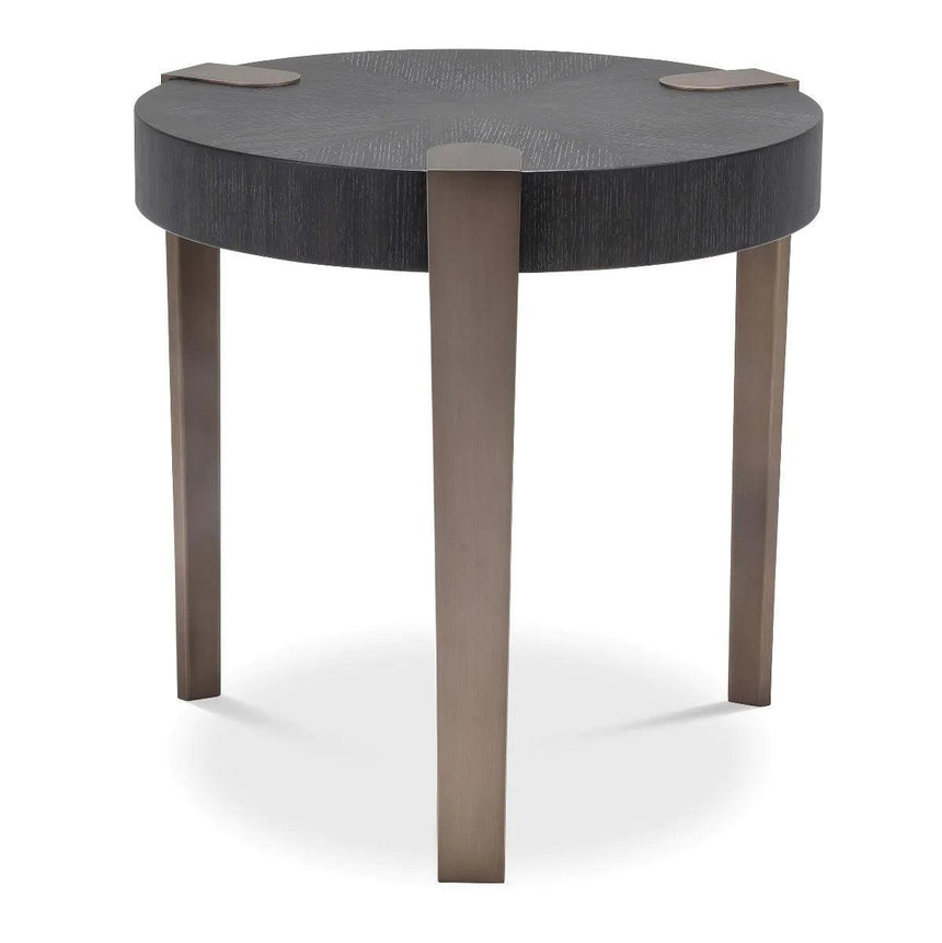 Oxnard fa lerakóasztal bronz lábbal