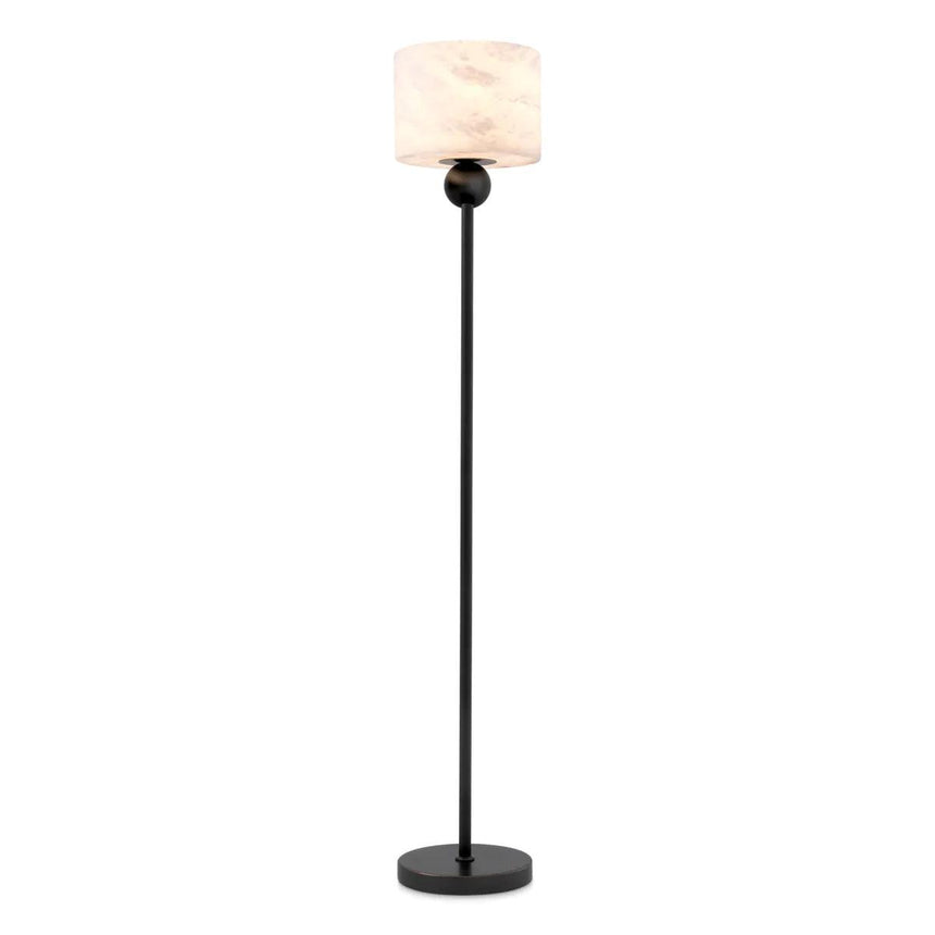 Etruscan plaster floor lamp