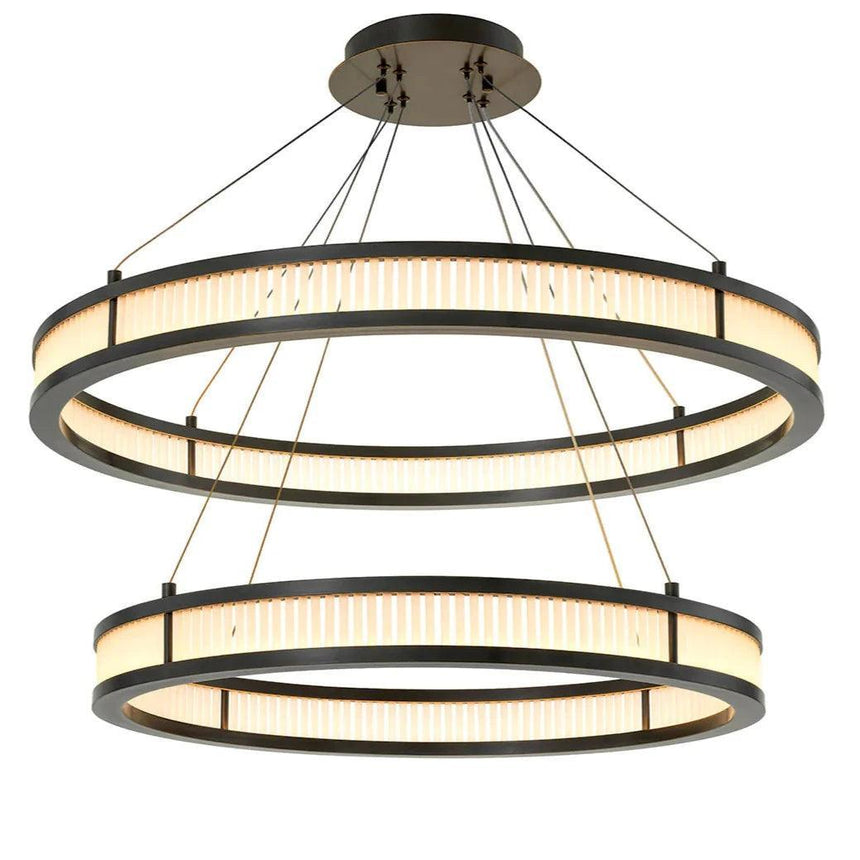 Damien Double glass chandelier