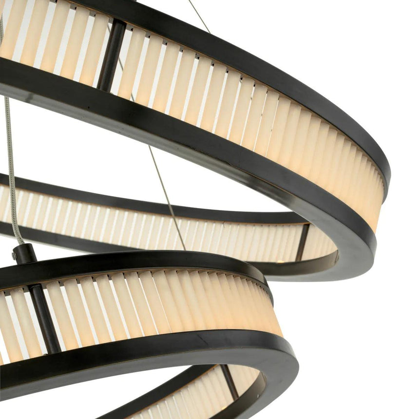 Damien Double glass chandelier