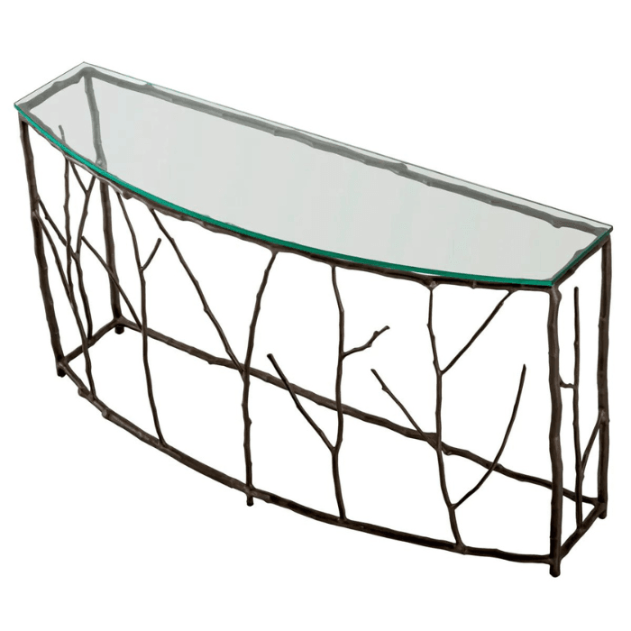 Antico glass console table 140x41