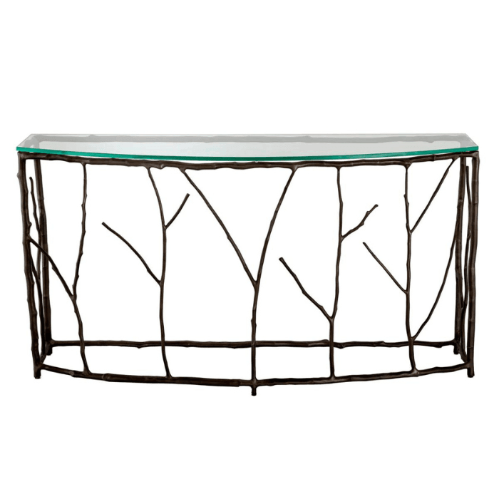 Antico glass console table 140x41