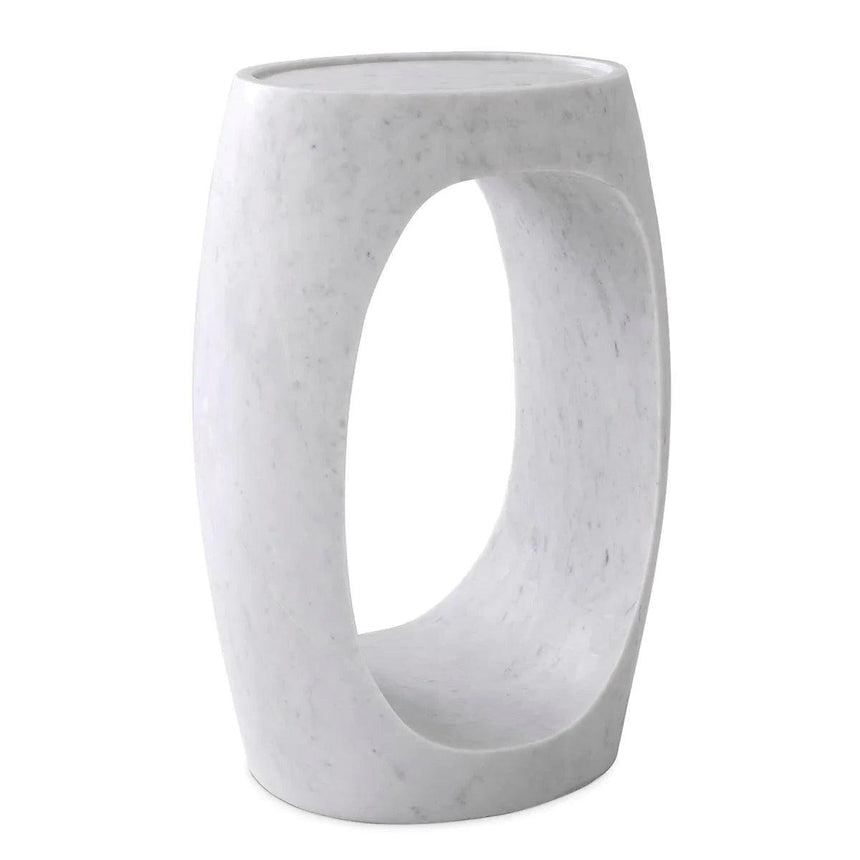 Clipper marble side table 37x29