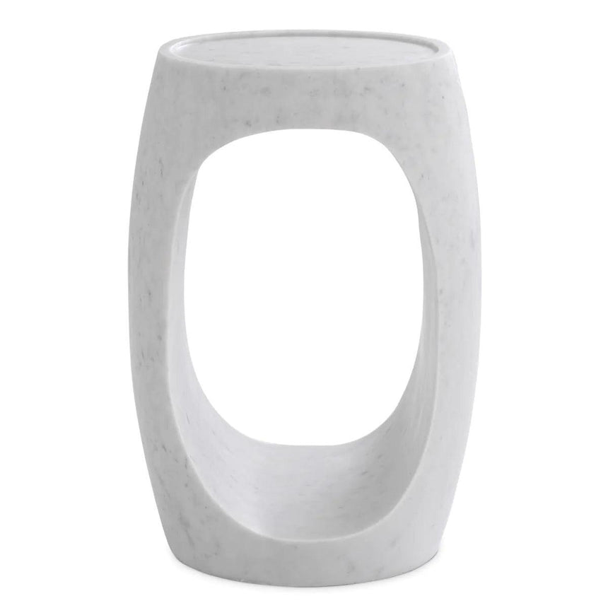 Clipper marble side table 37x29