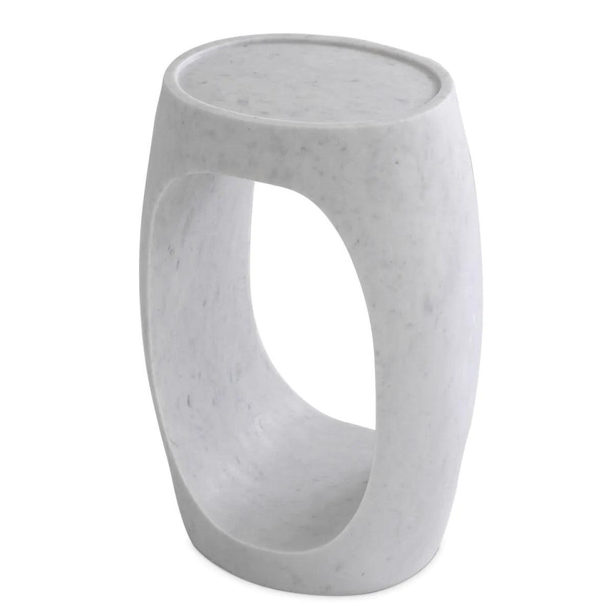 Clipper marble side table 37x29