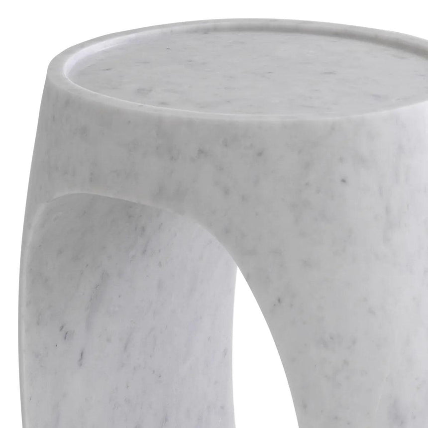 Clipper marble side table 37x29