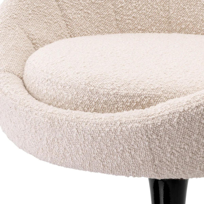 O'Neill swivel bouclé chair