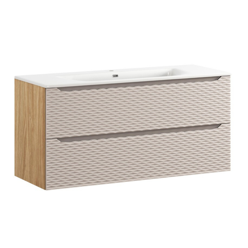 Baggy woven chenille pouf