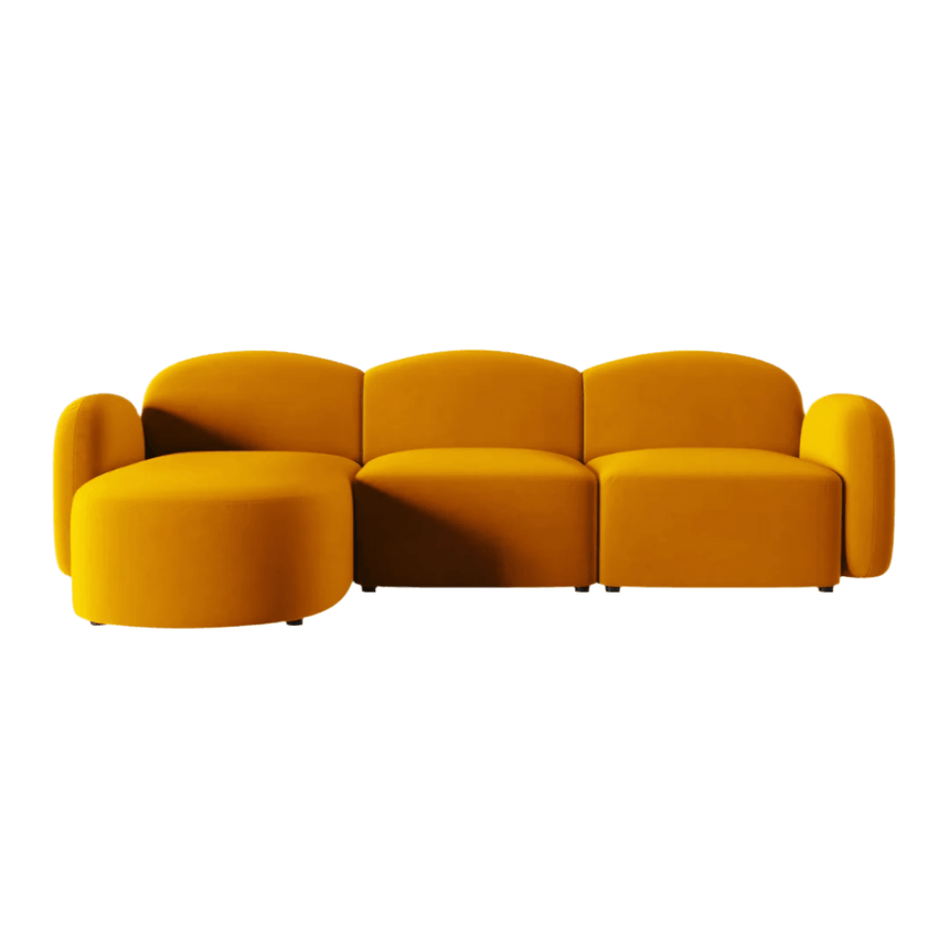 Blair left-hand velvet corner sofa 274x167