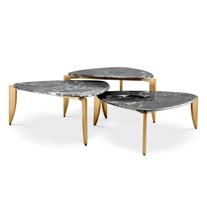 Regional marble coffee table set