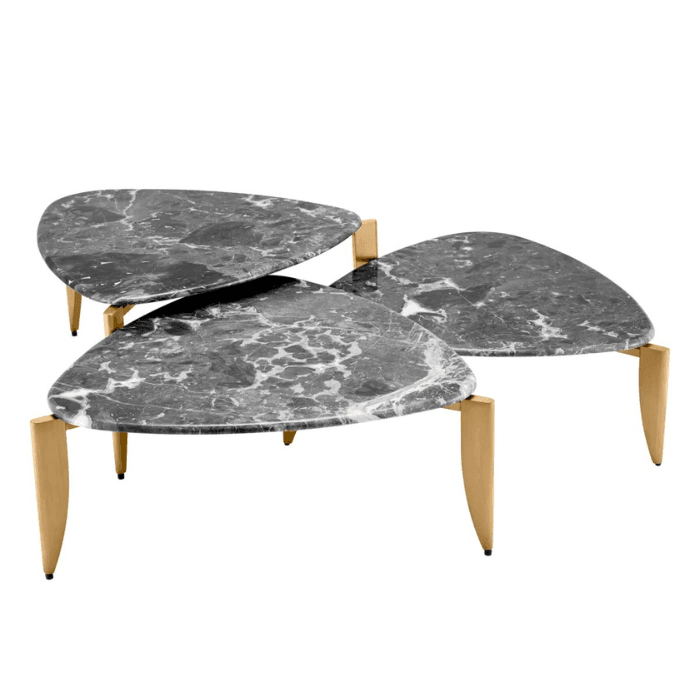 Regional marble coffee table set