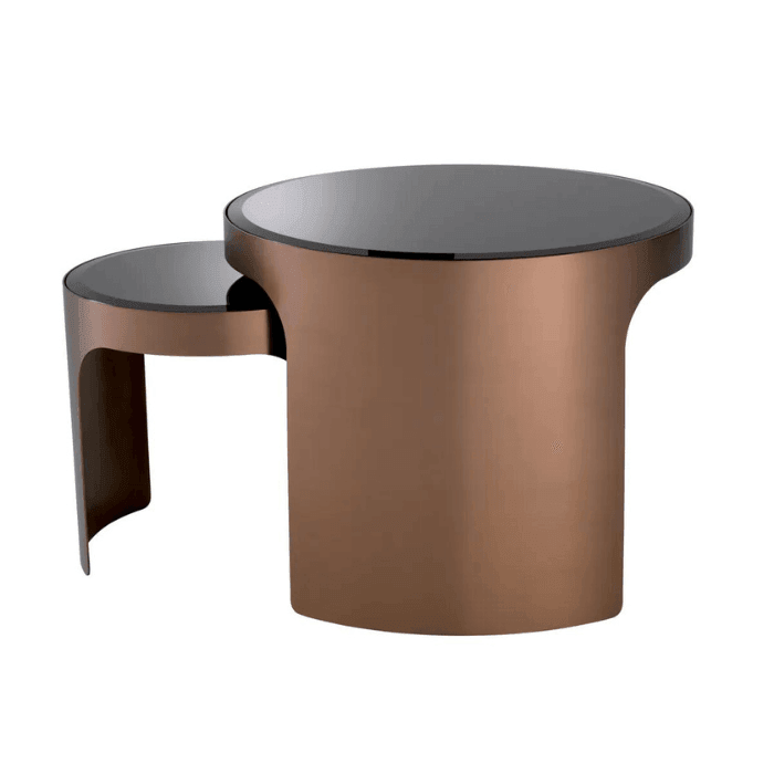 Piemonte glass side table set