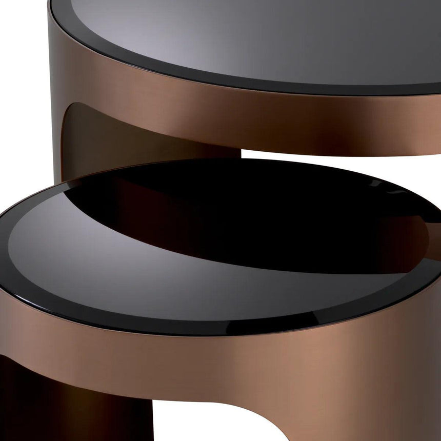 Piemonte glass side table set