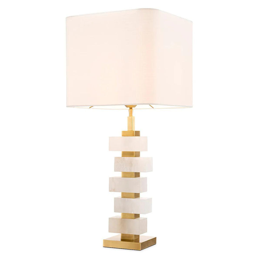 Amber plaster table lamp