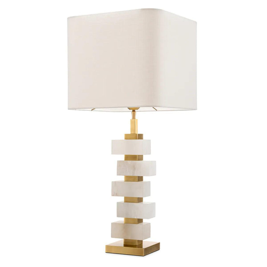 Amber plaster table lamp