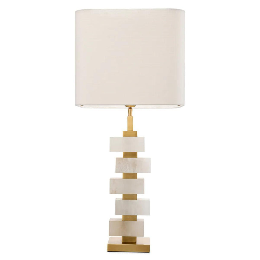 Amber plaster table lamp
