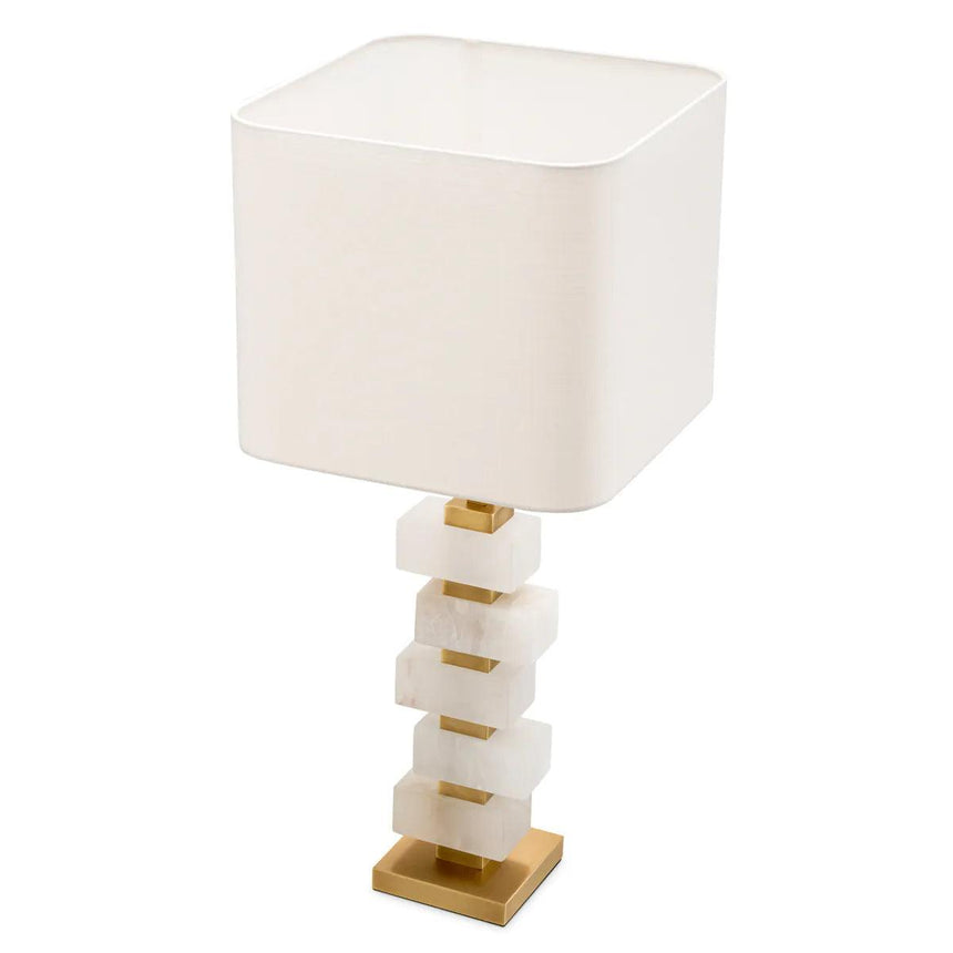 Amber plaster table lamp