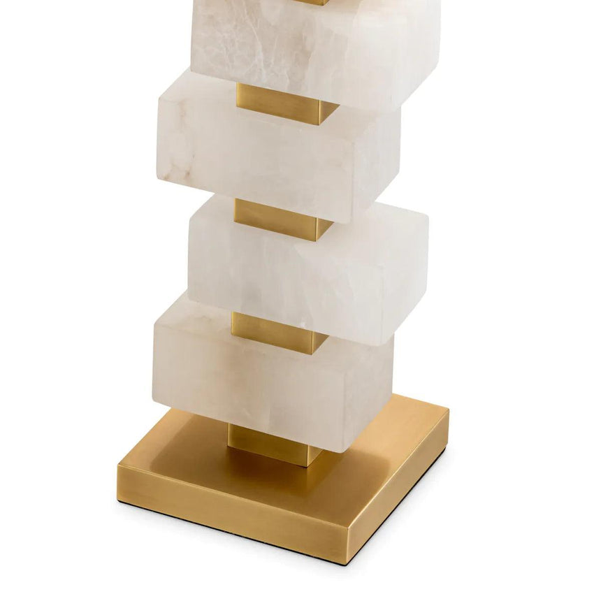 Amber plaster table lamp