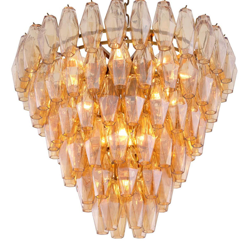 Benin glass chandelier 58cm