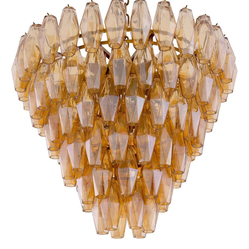 Benin glass chandelier 58cm