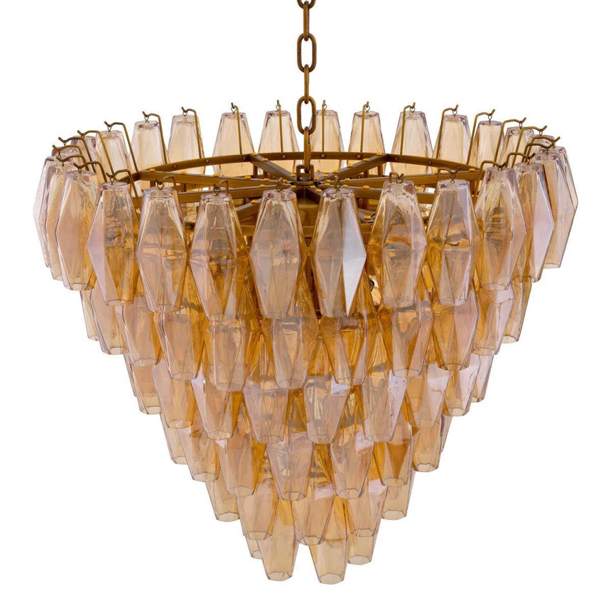Benin glass chandelier 58cm