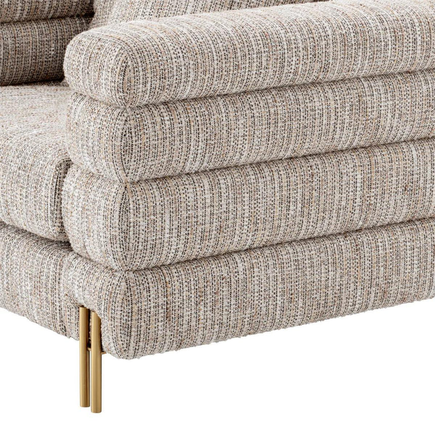 York szövet fotel sárgaréz lábakkal