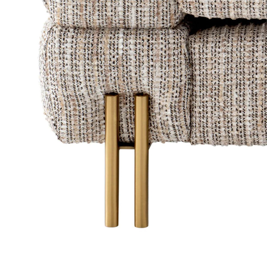 York szövet fotel sárgaréz lábakkal