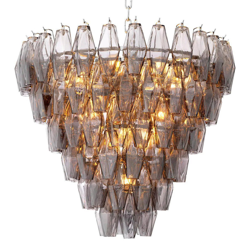 Benin glass chandelier 58cm