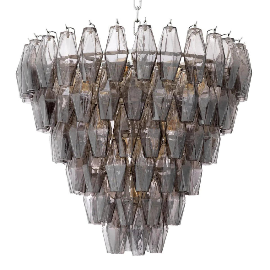 Benin glass chandelier 58cm