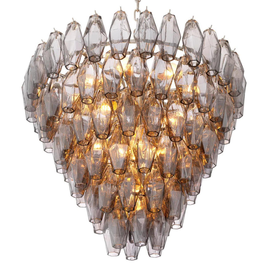 Benin glass chandelier 58cm