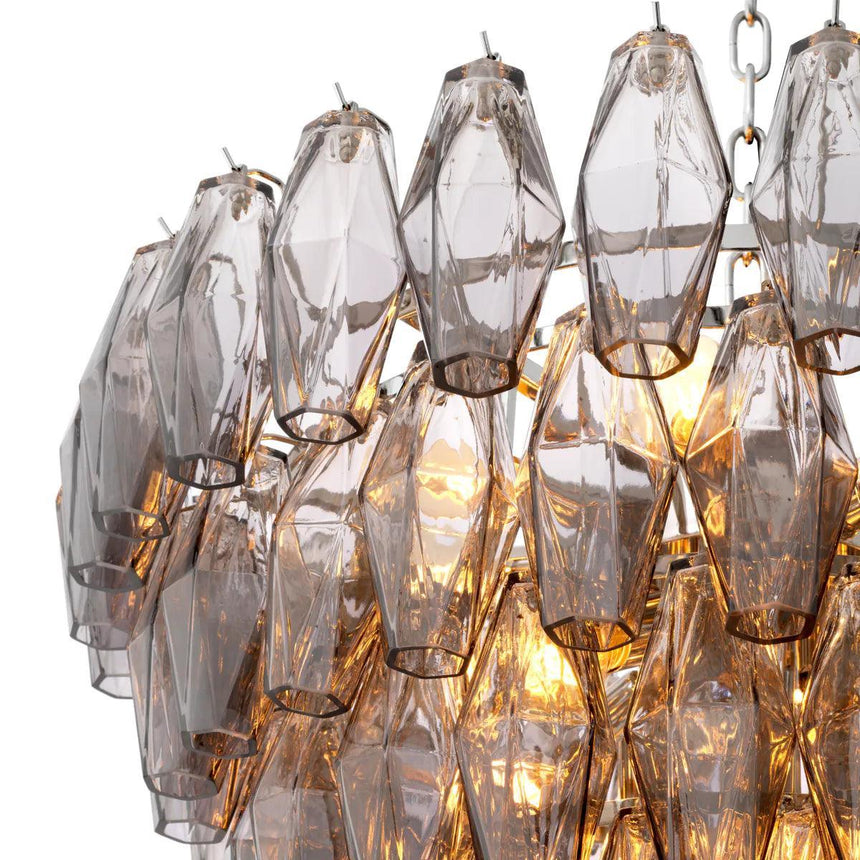 Benin glass chandelier 58cm
