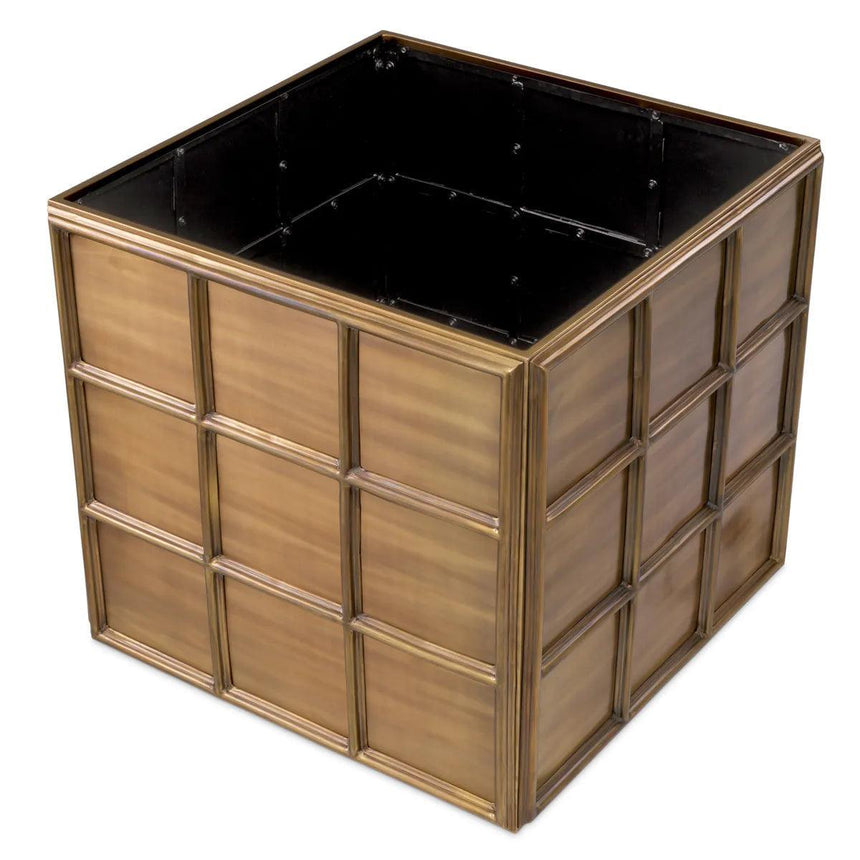 Grid metal flower pot large