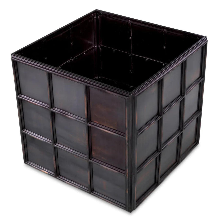 Grid metal flower pot large