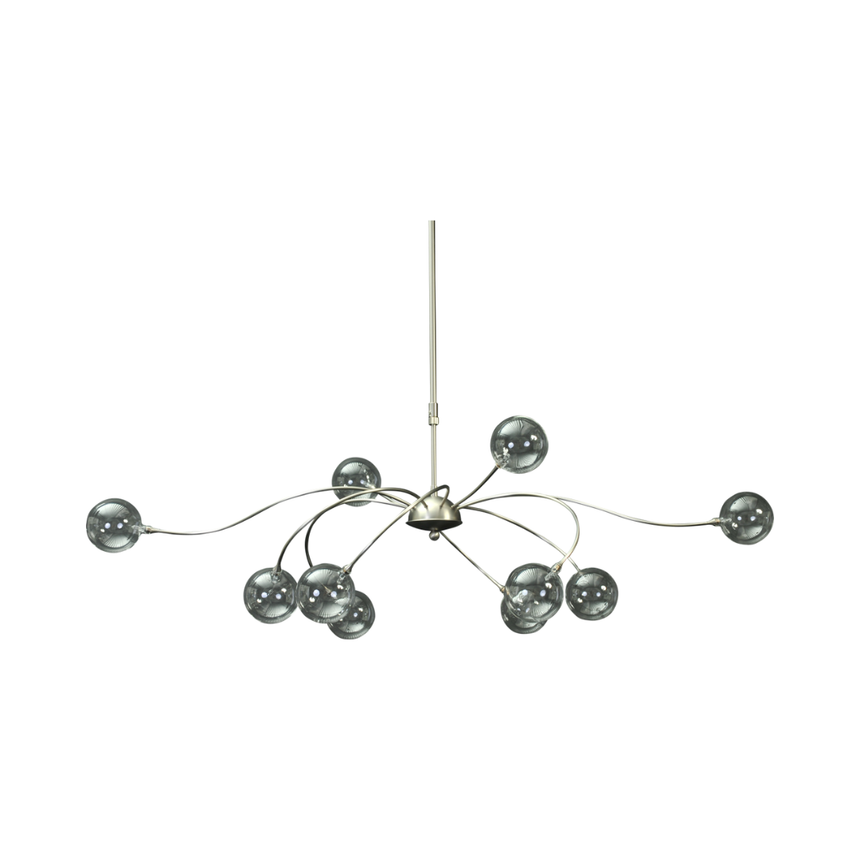 Molto üveg nikkel függőlámpa