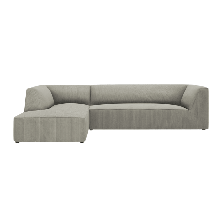 Ruby balos kordbársony sarokkanapé 273x180