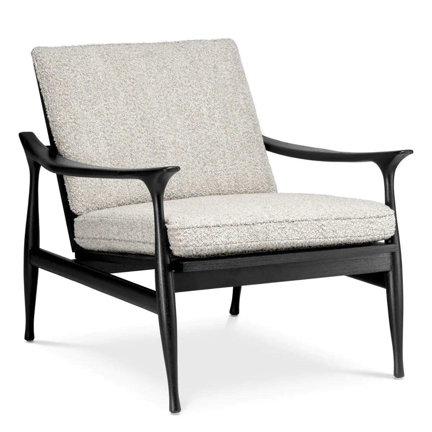 Manzo buklé fotel fekete vázzal