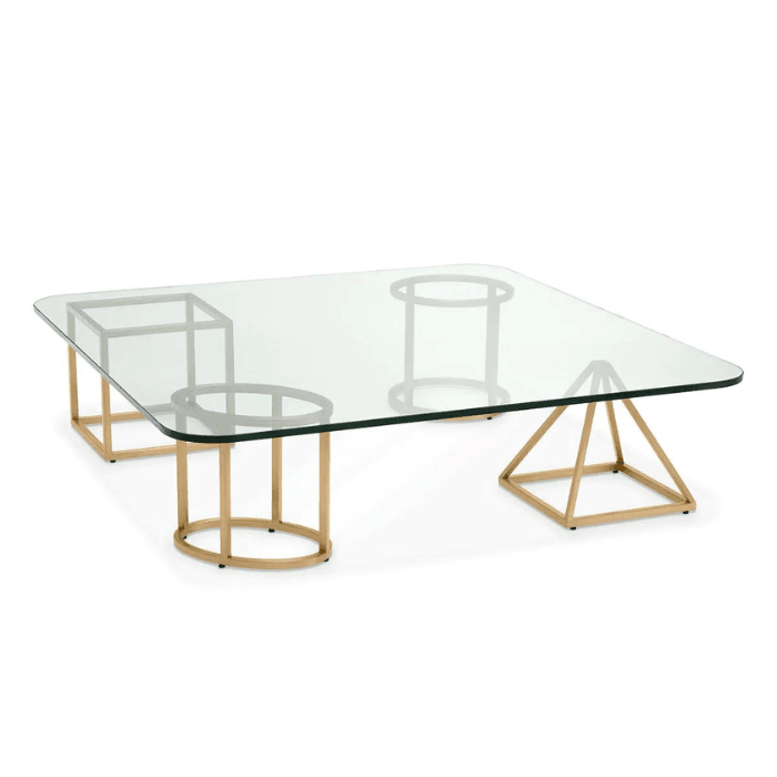 Speiser glass coffee table