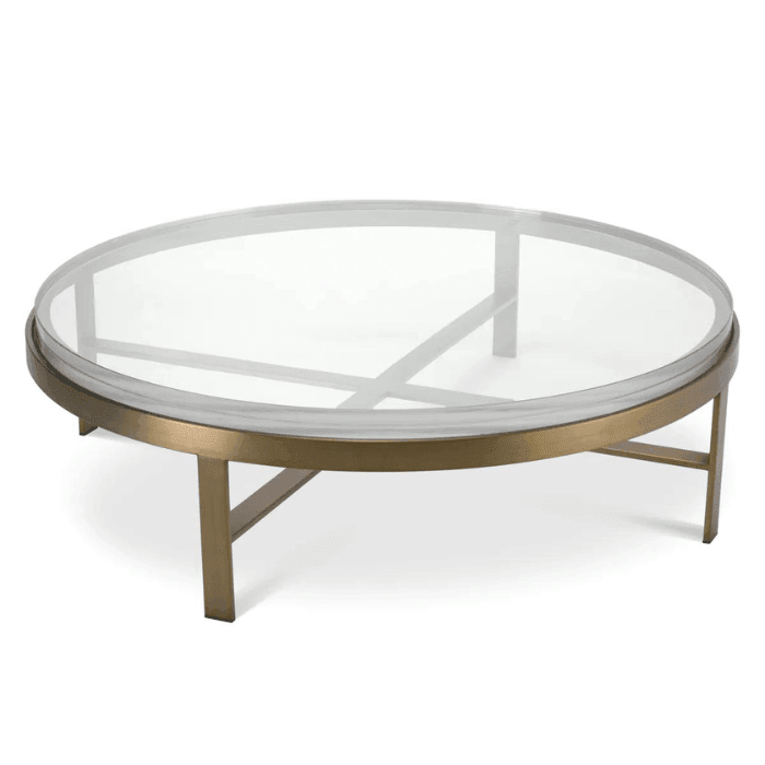 Hoxton glass coffee table