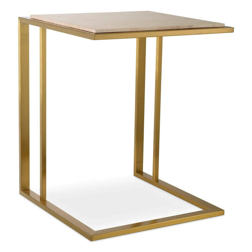 Cocktail limestone side table