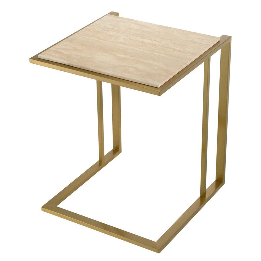 Cocktail limestone side table