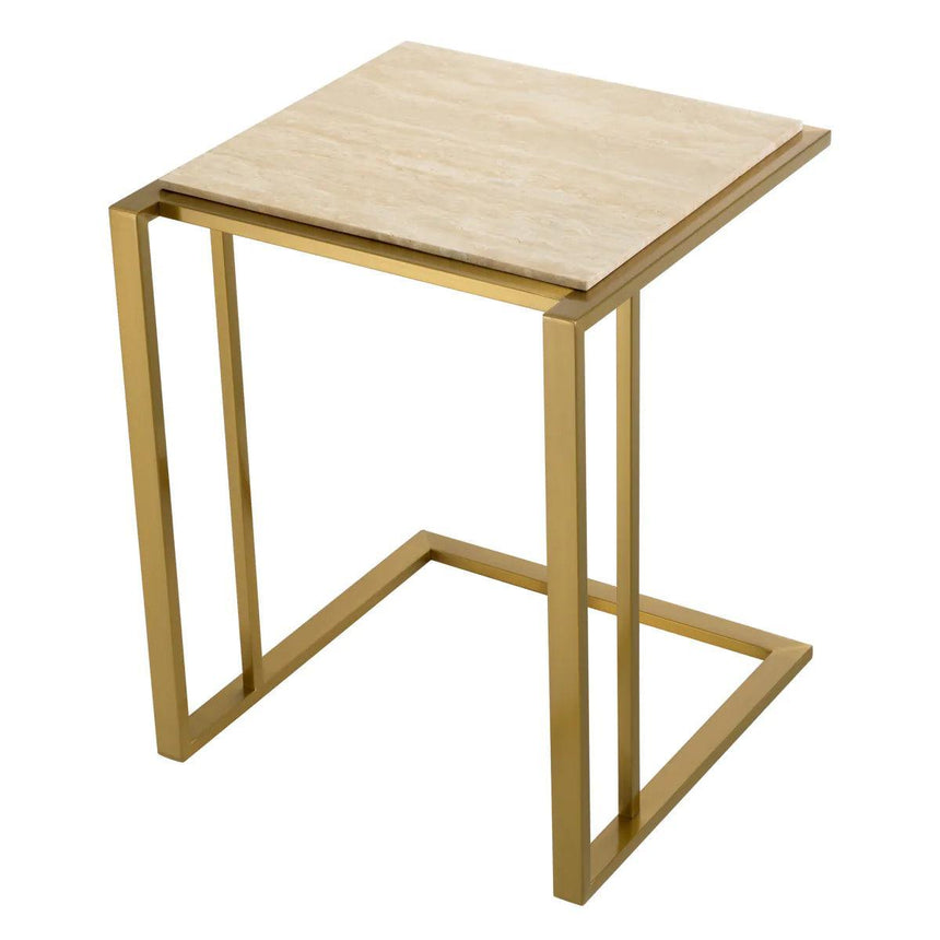Cocktail limestone side table