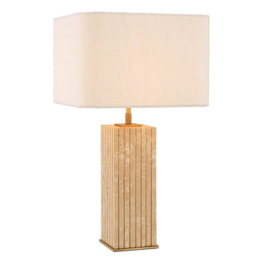 Giova Square bouclé table lamp