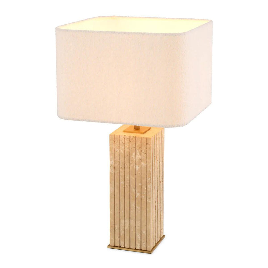 Giova Square bouclé table lamp