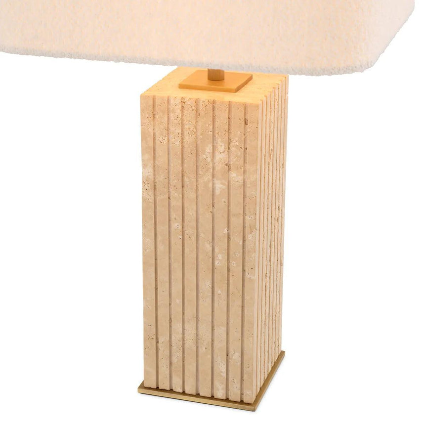 Giova Square bouclé table lamp