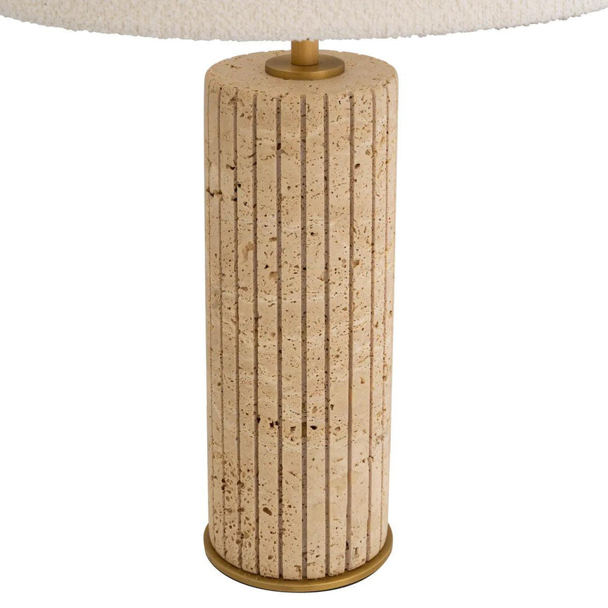 Giova Round bouclé table lamp
